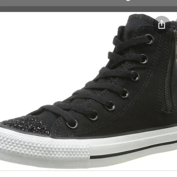 Black Converse with glitter New - Picture 2 of 11